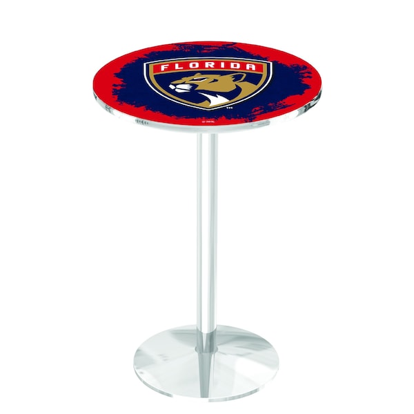 42" Chrome Florida Panthers Pub Table
